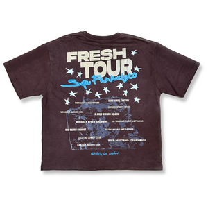 CAMISETA FRESH TOUR SAN FRANCISCO + MARRÓN DESGASTADO