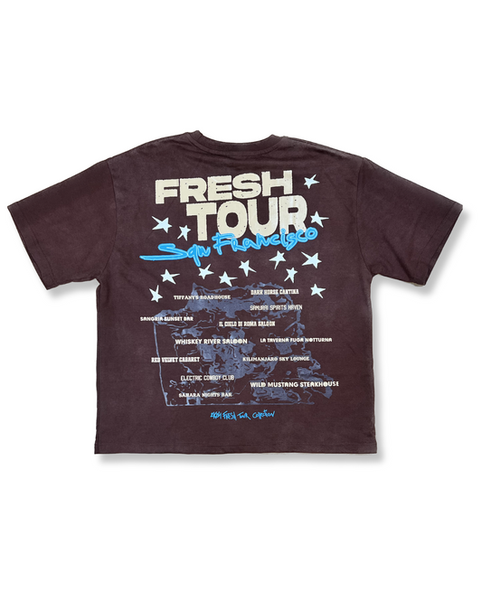 CAMISETA FRESH TOUR SAN FRANCISCO + MARRÓN DESGASTADO