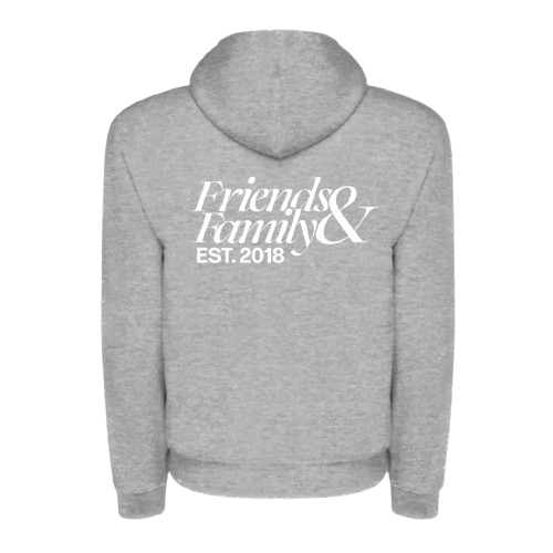 FRIENDS AND FAMILY GREY HOODIE