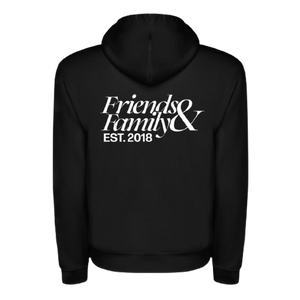 FRIENDS AND FAMILY BLACK HOODIE