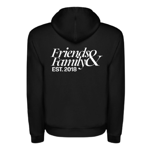 FRIENDS AND FAMILY BLACK HOODIE