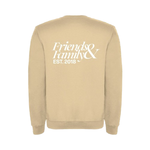 FRIENDS AND FAMILY BEIGE CREW